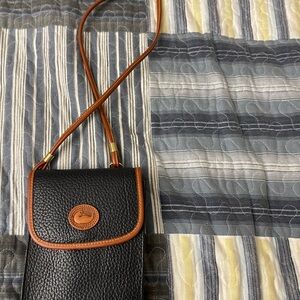 Dooney & Bourke Black and Brown Crossbody Bag vintage like new